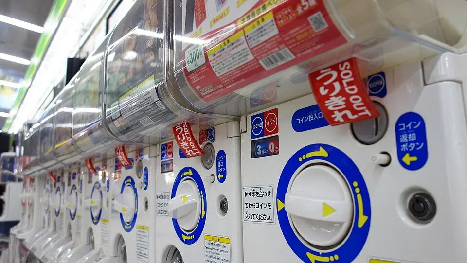 Capsule toy machines in Chiba prefecture, Japan.