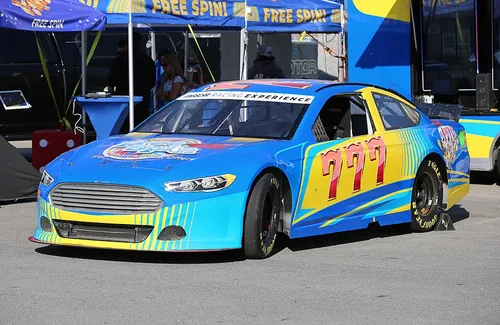A NASCAR showcar at Las Vegas Motor Speedway in 2025.